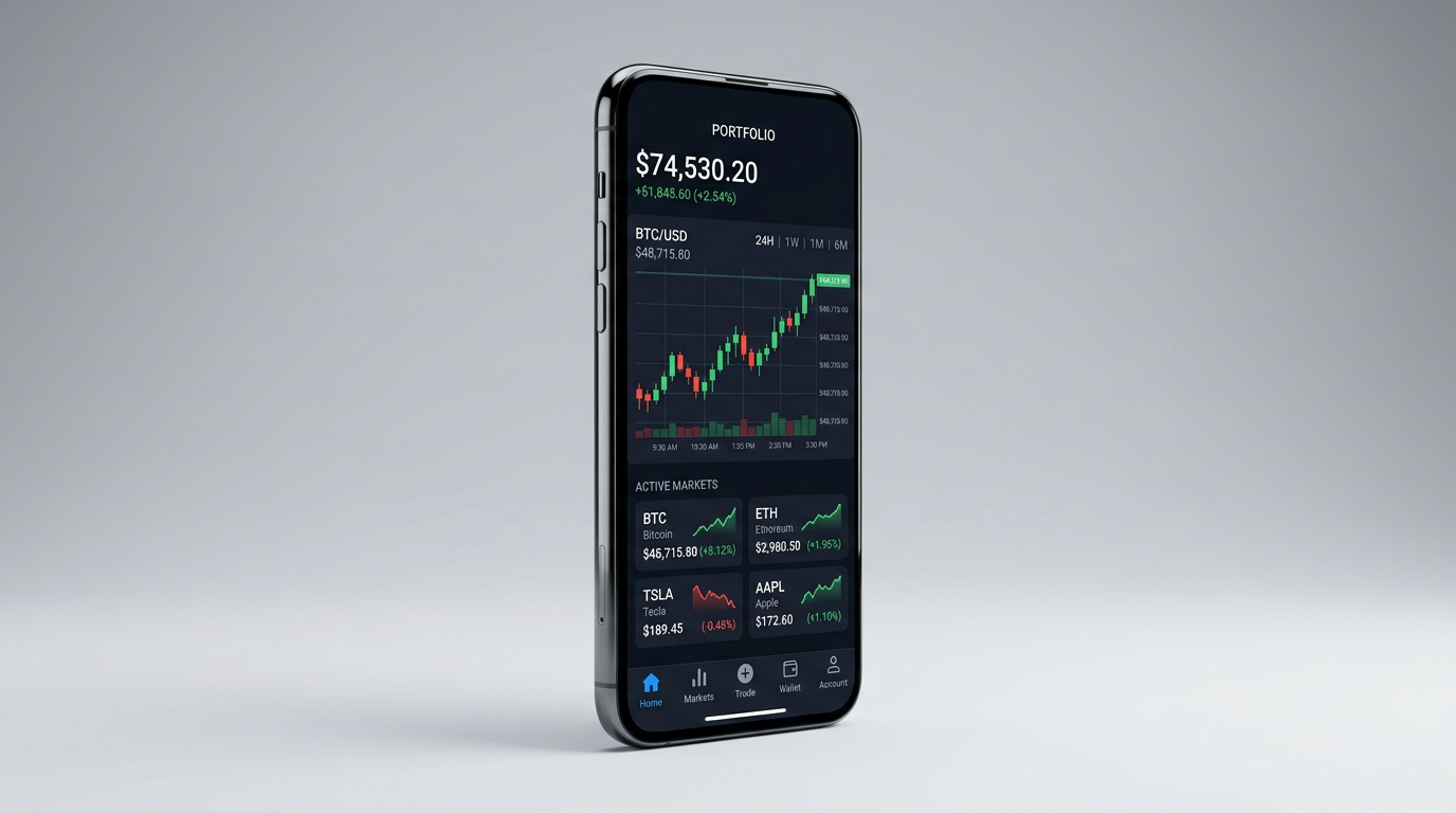 Open a Optimalledgers live account on mobile